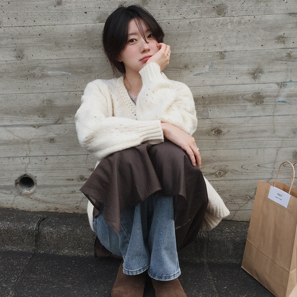 [SLOWAND] Grandma Vintage Lace Cardigan