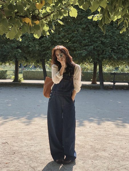 [SLOWAND] Daily Classic Overall Denim Pants