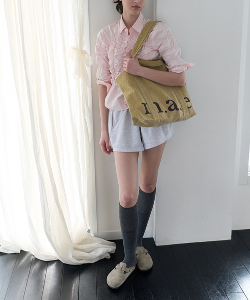 [mucu and ebony] m.a.e 2Way Logo Bag (Mustard)