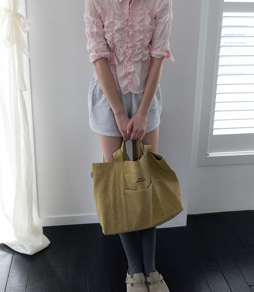 [mucu and ebony] m.a.e 2Way Logo Bag (Mustard)