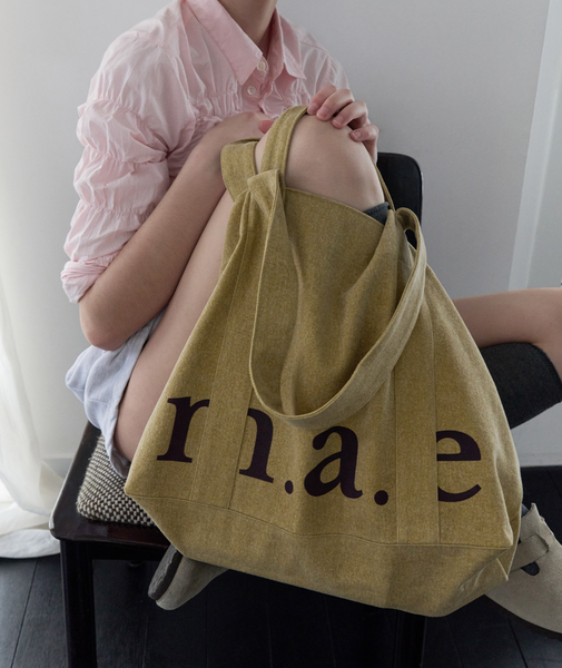[mucu and ebony] m.a.e 2Way Logo Bag (Mustard)