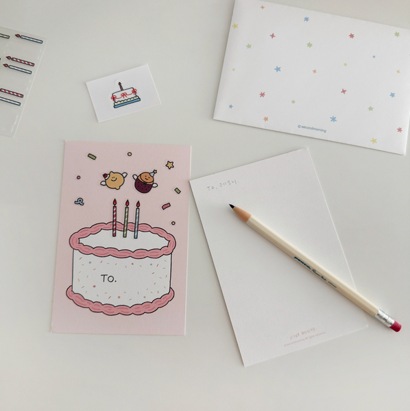 [second morning] Birthday Postcard Set