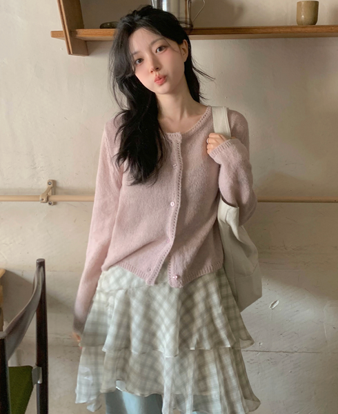 [SLOWAND] Chiffon Lace Bustier Dress