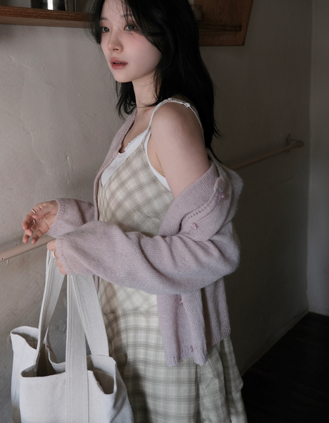 [SLOWAND] Chiffon Lace Bustier Dress