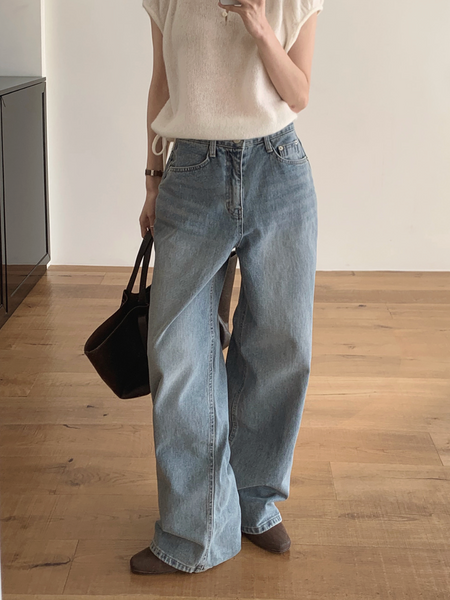 [SLOWAND] Wide Up Today Denim Pants