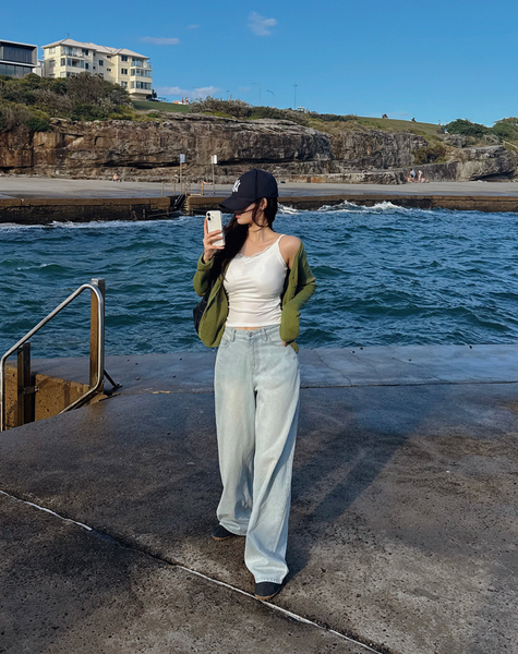 [SLOWAND] Wide Up Today Denim Pants