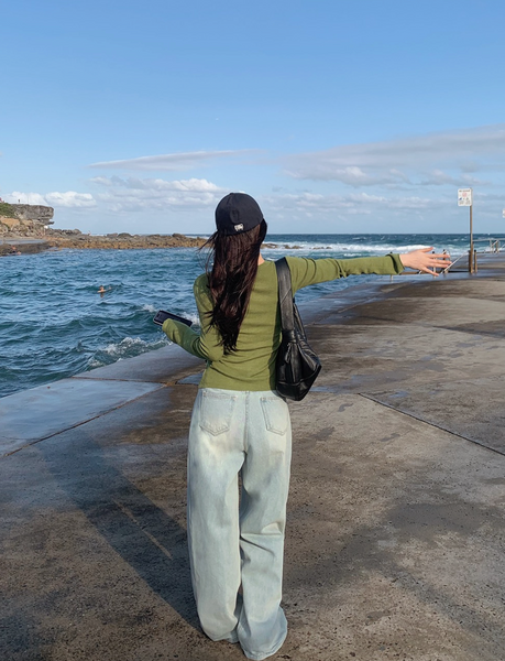 [SLOWAND] Wide Up Today Denim Pants