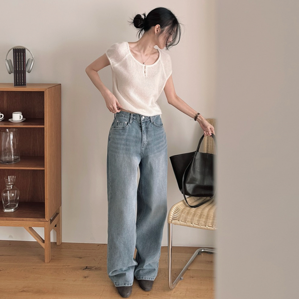 [SLOWAND] Wide Up Today Denim Pants