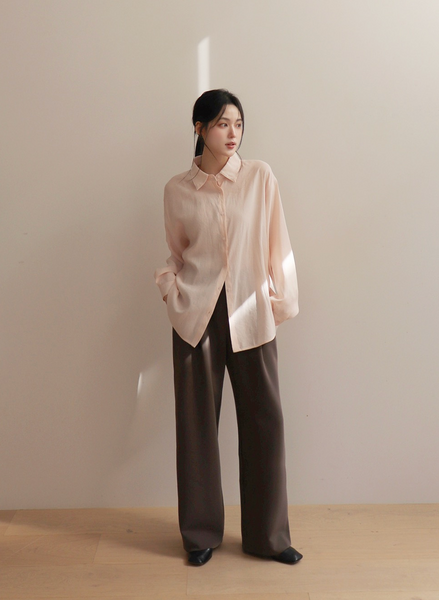 [SLOWAND] Sheer Flow Fit 365 Blouse