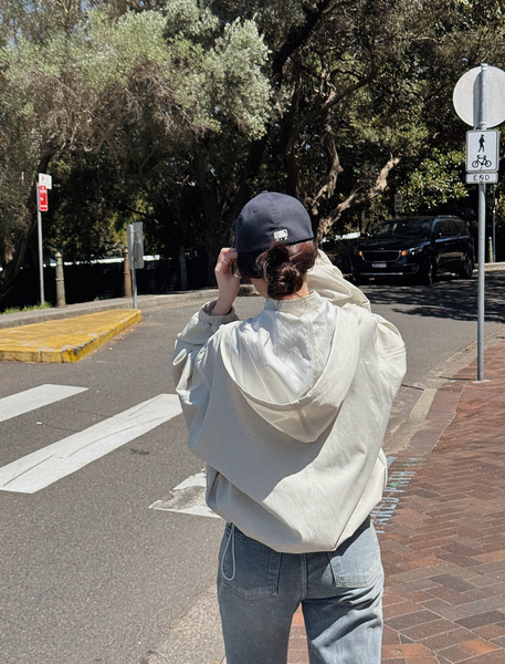 [SLOWAND] Harbor Hooded Bomber Jacket Windbreaker