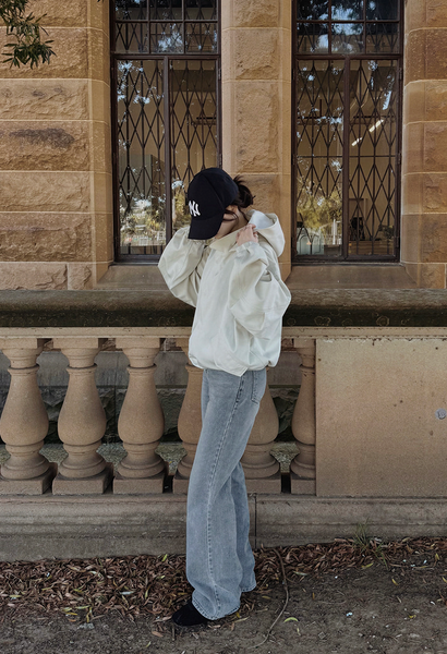 [SLOWAND] Harbor Hooded Bomber Jacket Windbreaker