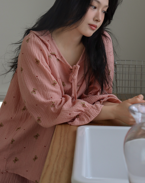 [Juuneedu] Romantic Mandy Bear Cotton Pyjamas