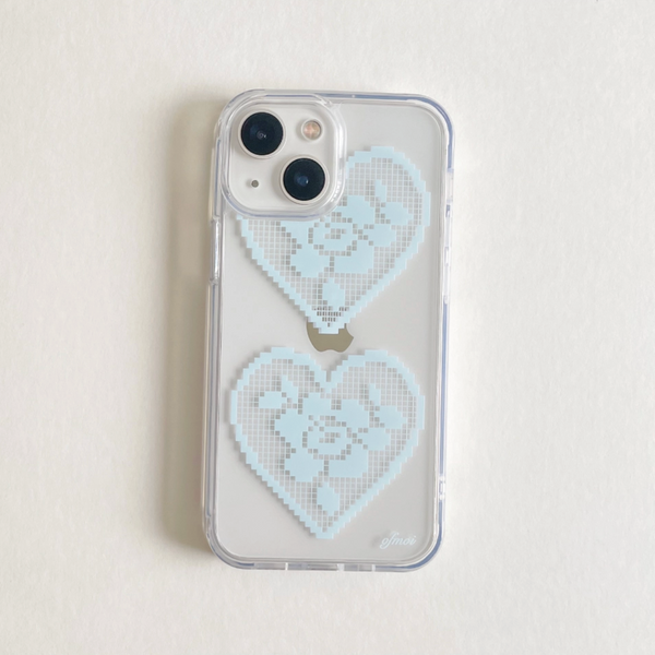 [ofmoi] Heart Lace Clear Hard Case