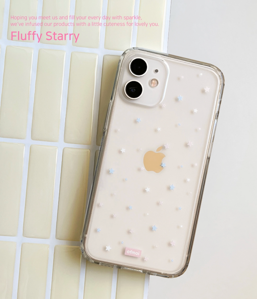 [ofmoi] Fluffy Starry Clear Hard Case