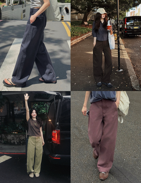 [SLOWAND] Premium Deep Washing Wide Pants