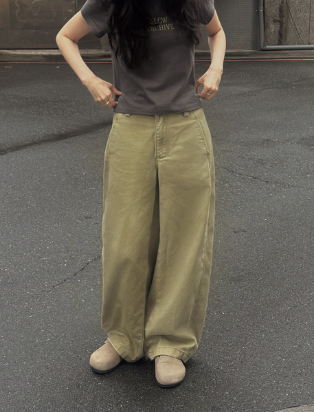 [SLOWAND] Premium Deep Washing Wide Pants