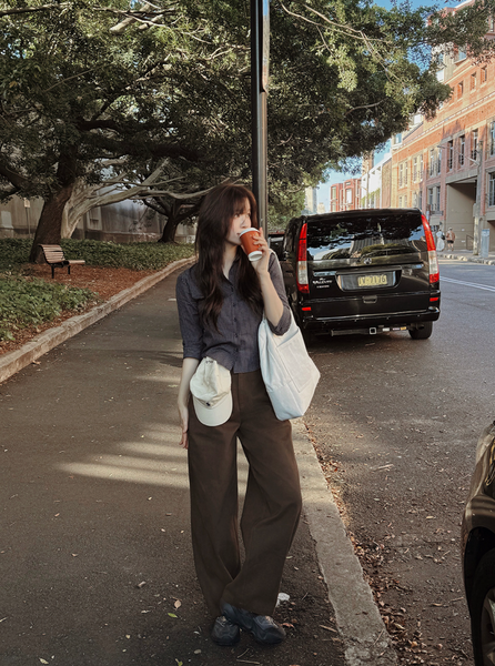 [SLOWAND] Premium Deep Washing Wide Pants