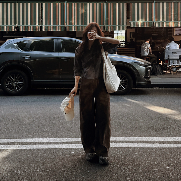 [SLOWAND] Premium Deep Washing Wide Pants