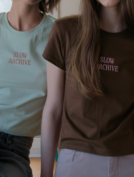 [SLOWAND] Archive Lettering T-shirt