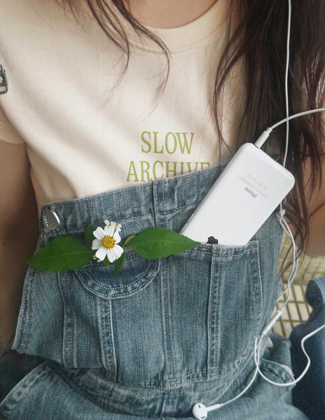 [SLOWAND] Archive Lettering T-shirt