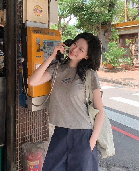 [SLOWAND] Archive Lettering T-shirt