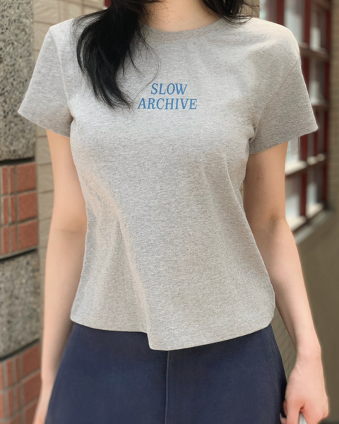 [SLOWAND] Archive Lettering T-shirt