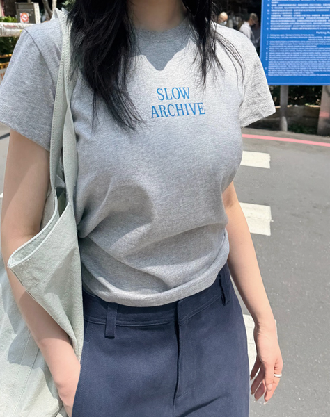 [SLOWAND] Archive Lettering T-shirt