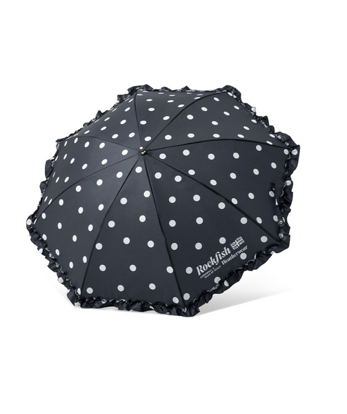 [Rockfish Weatherwear] FRILLED DOT UMBRELLA LONG (2Colours)