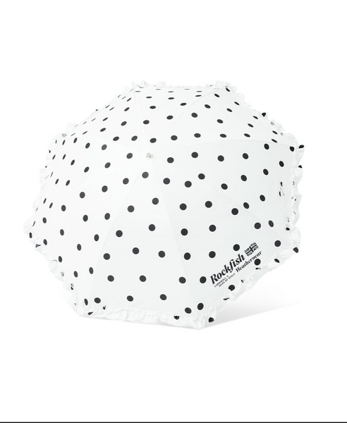[Rockfish Weatherwear] FRILLED DOT UMBRELLA LONG (2Colours)