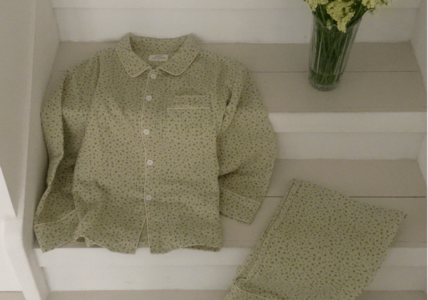 [Juuneedu] Flower Seven Days Yoru Cotton Pyjama Set