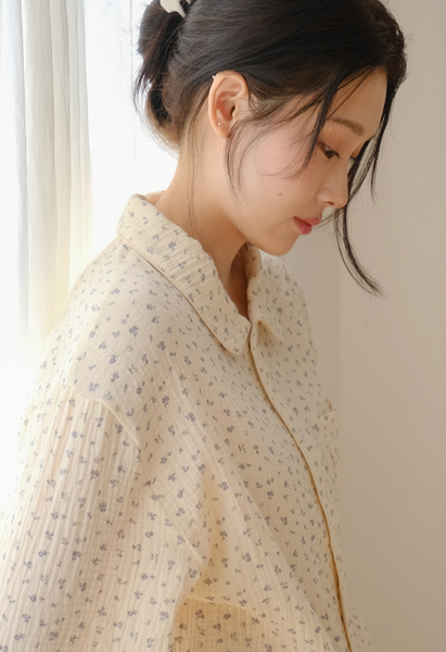 [Juuneedu] Flower Seven Days Yoru Cotton Pyjama Set