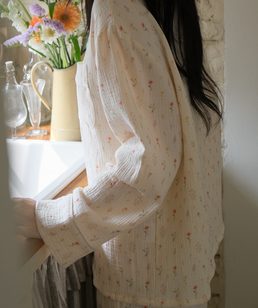 [Juuneedu] Flower Seven Days Yoru Cotton Pyjama Set