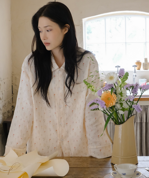 [Juuneedu] Flower Seven Days Yoru Cotton Pyjama Set