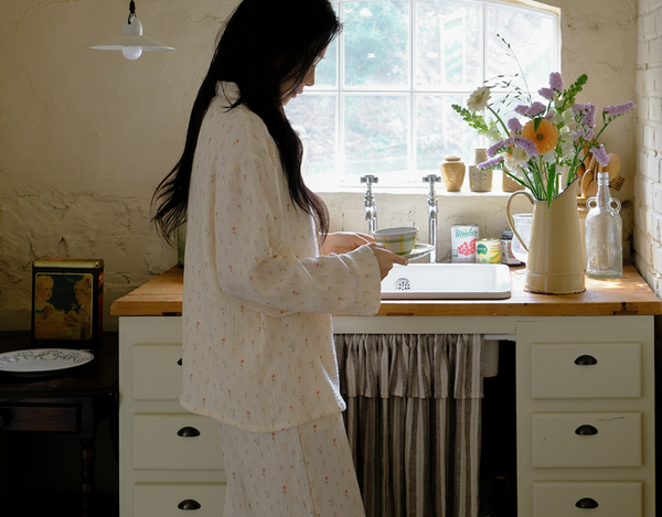 [Juuneedu] Flower Seven Days Yoru Cotton Pyjama Set