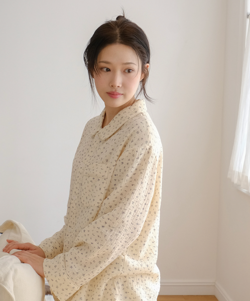 [Juuneedu] Flower Seven Days Yoru Cotton Pyjama Set