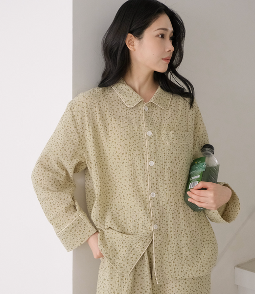 [Juuneedu] Flower Seven Days Yoru Cotton Pyjama Set