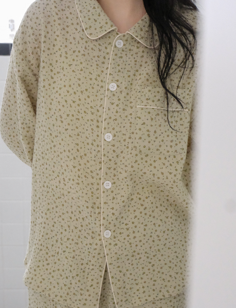 [Juuneedu] Flower Seven Days Yoru Cotton Pyjama Set