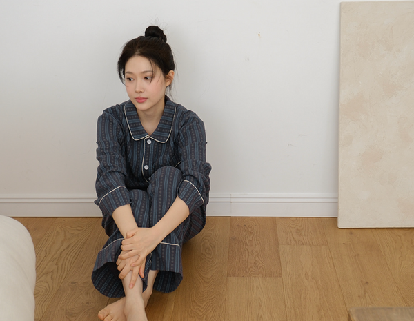 [Juuneedu] Flower Seven Days Yoru Cotton Pyjama Set