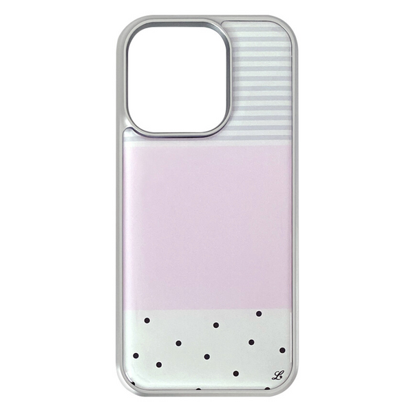 [LOVD] DOTTY STRIPE PHONE CASE PINK Silver Bumper Case