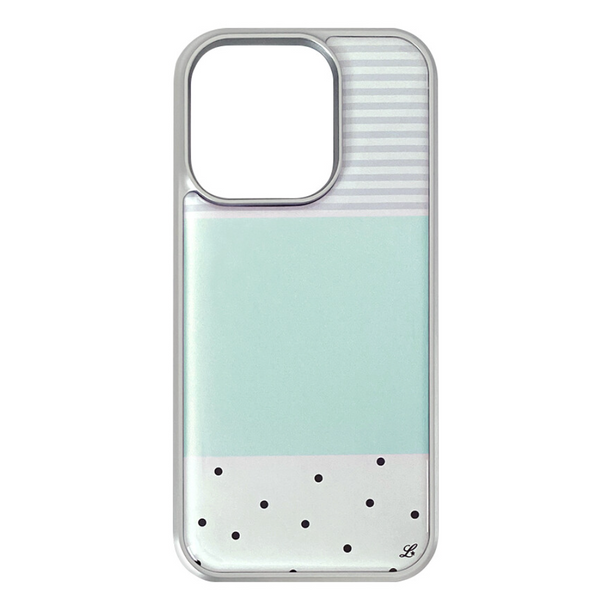 [LOVD] DOTTY STRIPE PHONE CASE MINT Silver Bumper Case