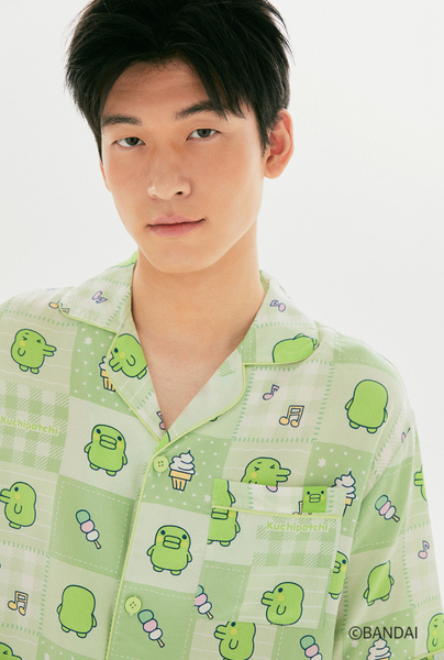 [SPAO x Tamagotchi] Y2K Patchwork Short Sleeve Pyjama Green