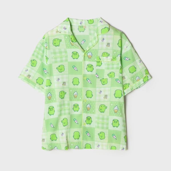 [SPAO x Tamagotchi] Y2K Patchwork Short Sleeve Pyjama Green