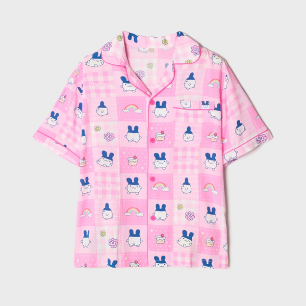 [SPAO x Tamagotchi] Y2K Patchwork Short Sleeve Pyjama Pink