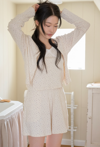 [Juuneedu] Sage Flower Camisole Pyjamas Set