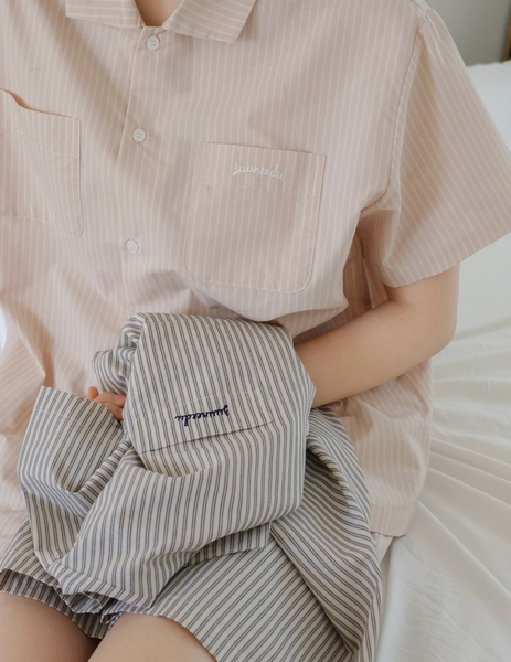 [Juuneedu] Opening Street Handmade Short-Sleeved Pyjama Set