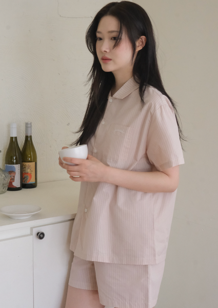 [Juuneedu] Opening Street Handmade Short-Sleeved Pyjama Set