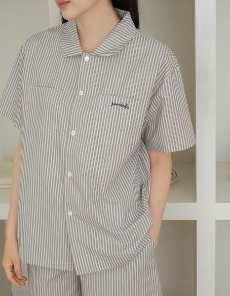 [Juuneedu] Opening Street Handmade Short-Sleeved Pyjama Set