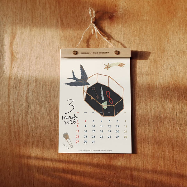 [HUGINN AND MUNINN] 2026 My Favorites Calendar