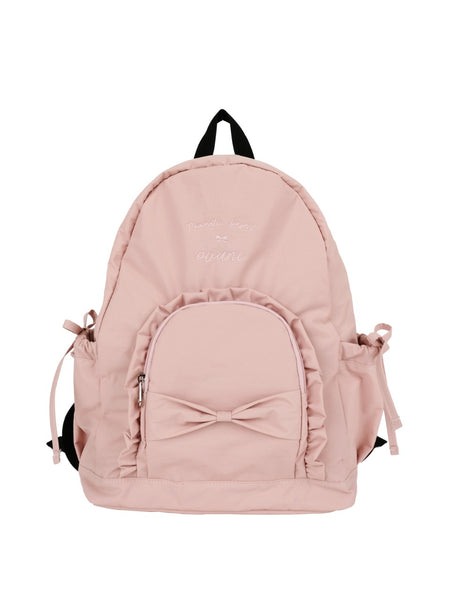 [ovuni] RUFFLE RIBBON BACKPACK (Cotton Pink)