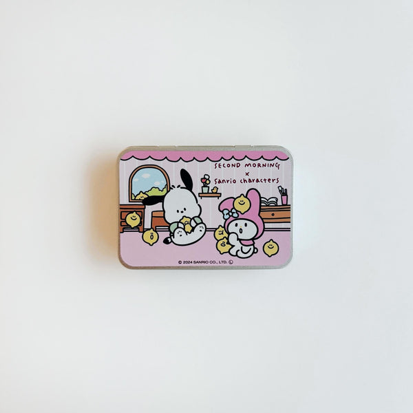 ♡ second morning × sanrio characters ♡ Removable Sticker Tin Case Set